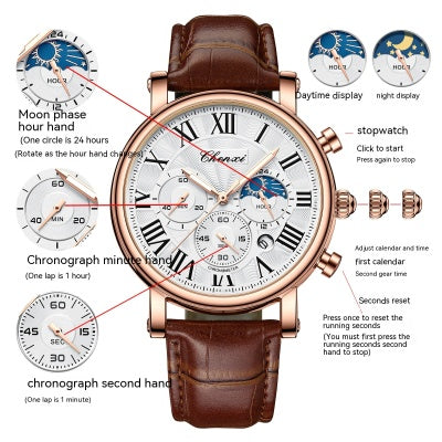 Multifunctional Men's Business Watch