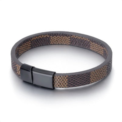 Magnetic Couple Bracelet European And American Leather Handmade Retro Ornament